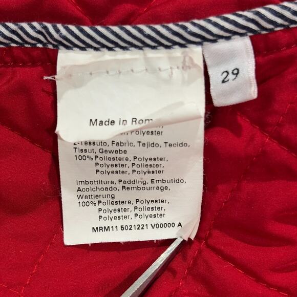 Marina Rinaldi Size 20 (29) Red Quilted Barn Coat Jacket 2X - Picture 5 of 8